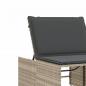 Preview: Sonnenliegen 2 Stk. mit Tisch Hellgrau Poly Rattan