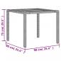 Preview: Gartentisch mit Akazienholz-Platte Grau 90x90x75 cm Poly Rattan