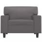 Preview: Sessel Grau 60 cm Kunstleder