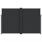 Preview: ARDEBO.de - Seitenmarkise Ausziehbar Schwarz 220x1000 cm