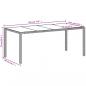 Preview: Gartentisch mit Glasplatte Weiß 190x90x75 cm Poly Rattan