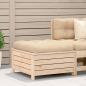 Preview: ARDEBO.de - Gartenhocker mit Kissen Massivholz Kiefer