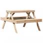 Preview: Picknicktisch 105x134x75 cm Massivholz Kiefer