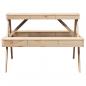 Preview: Picknicktisch 105x134x75 cm Massivholz Kiefer