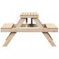 Preview: Picknicktisch 105x134x75 cm Massivholz Kiefer