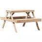 Preview: Picknicktisch 105x134x75 cm Massivholz Kiefer