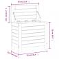 Preview: Gartenhocker 62x31,5x52 cm Massivholz Kiefer
