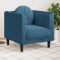 Preview: ARDEBO.de - Sessel mit Kissen Blau Samt