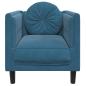 Preview: Sessel mit Kissen Blau Samt
