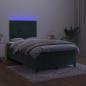 Preview: Boxspringbett mit Matratze & LED Dunkelgrün 120x190 cm Samt