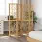 Preview: 4-tlg. Raumteiler Braun Massivholz Paulownia