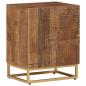 Preview: ARDEBO.de - Nachttisch 40x30x50 cm Massivholz Mango und Eisen