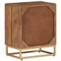 Preview: Nachttisch 40x30x50 cm Massivholz Mango und Eisen