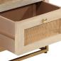 Preview: Nachttisch 40x30x50 cm Massivholz Mango und Eisen