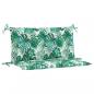 Preview: Gartenbank-Auflagen 2 Stk. Blattmuster 100x50x7cm Oxford-Gewebe