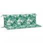 Preview: Gartenbank-Auflagen 2 Stk. Blattmuster 150x50x7cm Oxford-Gewebe