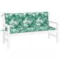 Preview: Gartenbank-Auflagen 2 Stk. Blattmuster 150x50x7cm Oxford-Gewebe