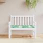 Preview: ARDEBO.de - Gartenbank-Auflage Blattmuster 110x50x7 cm Oxford-Gewebe