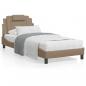 Preview: ARDEBO.de - Bett mit Matratze Cappuccino-Braun 90x200 cm Kunstleder