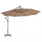 Preview: Ampelschirm mit Alu-Mast 350 cm Taupe