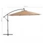 Preview: Ampelschirm mit Alu-Mast 350 cm Taupe