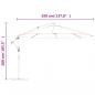 Preview: Ampelschirm mit Alu-Mast 350 cm Taupe
