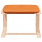 Preview: Relaxsessel mit Hocker Dunkelgelb Stoff