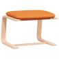 Preview: Relaxsessel mit Hocker Dunkelgelb Stoff
