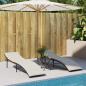 Preview: Sonnenliege mit Kissen Braun 55x199x50 cm Poly Rattan