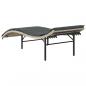 Preview: Sonnenliege mit Kissen Hellgrau 55x199x50 cm Poly Rattan