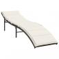 Preview: Sonnenliegen 2 Stk. mit Tisch Braun Poly Rattan