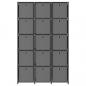 Preview: Würfelregal mit 15 Boxen Grau 103x30x175,5 cm Stoff