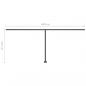 Preview: Markise Manuell Einziehbar mit LED 600x350 cm Orange Braun