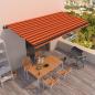 Preview: ARDEBO.de - Markise Automatisch Einziehbar 600x350 cm Orange und Braun