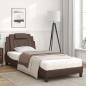 Preview: Bett mit Matratze Braun 90x190 cm Kunstleder