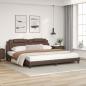 Preview: Bett mit Matratze Braun 200x200 cm Kunstleder