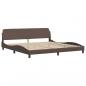 Preview: Bett mit Matratze Braun 200x200 cm Kunstleder