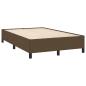 Preview: ARDEBO.de - Boxspringbett mit Matratze & LED Dunkelbraun 120x190 cm Stoff