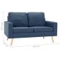 Preview: 2-Sitzer-Sofa Blau Stoff