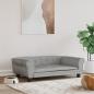 Preview: ARDEBO.de - Hundebett Hellgrau 95x55x30 cm Samt