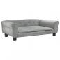 Preview: Hundebett Hellgrau 95x55x30 cm Samt