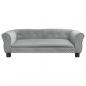 Preview: Hundebett Hellgrau 95x55x30 cm Samt