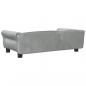 Preview: Hundebett Hellgrau 95x55x30 cm Samt