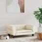 Preview: ARDEBO.de - Hundebett Creme 70x45x30 cm Samt