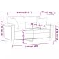 Preview: 2-Sitzer-Sofa mit Kissen Taupe 140 cm Mikrofasergewebe