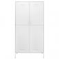Preview: Kleiderschrank Weiß 90x50x180 cm Stahl   