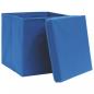 Preview: Aufbewahrungsboxen mit Deckeln 4 Stk. 28x28x28 cm Blau