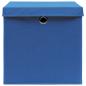 Preview: Aufbewahrungsboxen mit Deckeln 4 Stk. 28x28x28 cm Blau