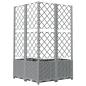 Preview: Pflanzkübel mit Rankgitter Hellgrau 80x80x136 cm PP