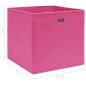 Preview: Aufbewahrungsboxen 4 Stk. Rosa 32x32x32 cm Stoff